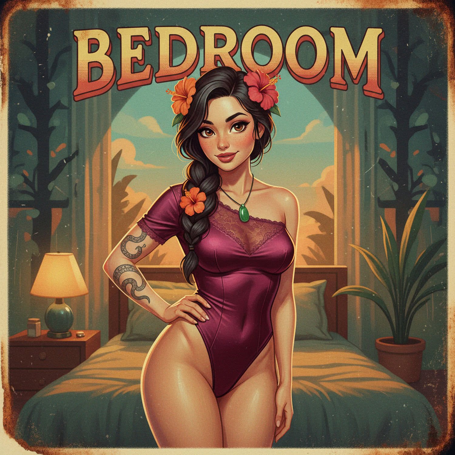 Pełnia Seksapilu w Burgundowym Body