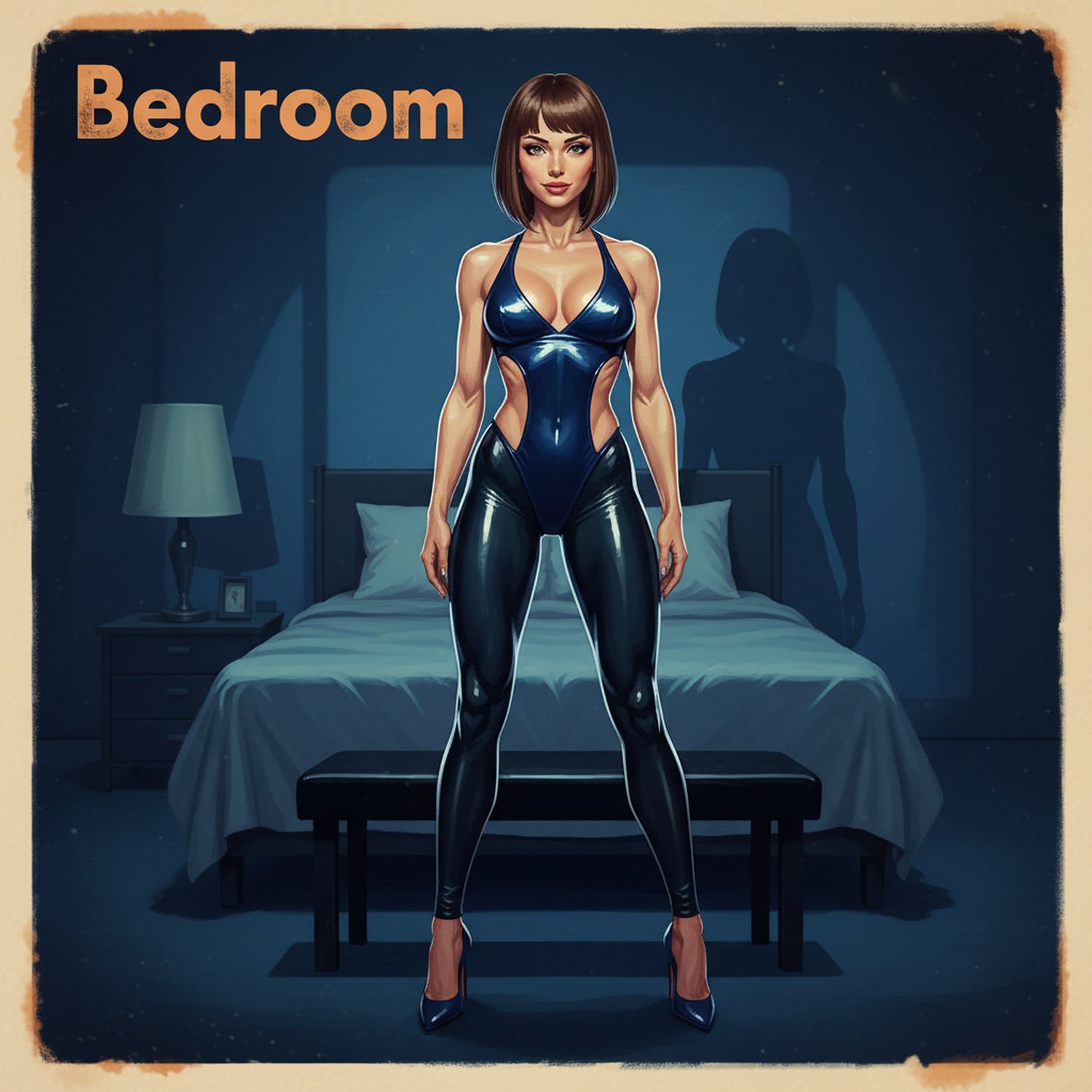 Ponętna Dominatrix w Granatowym Mroku: Jak Strój i Fantazje Budują Seksapil w Sypialni